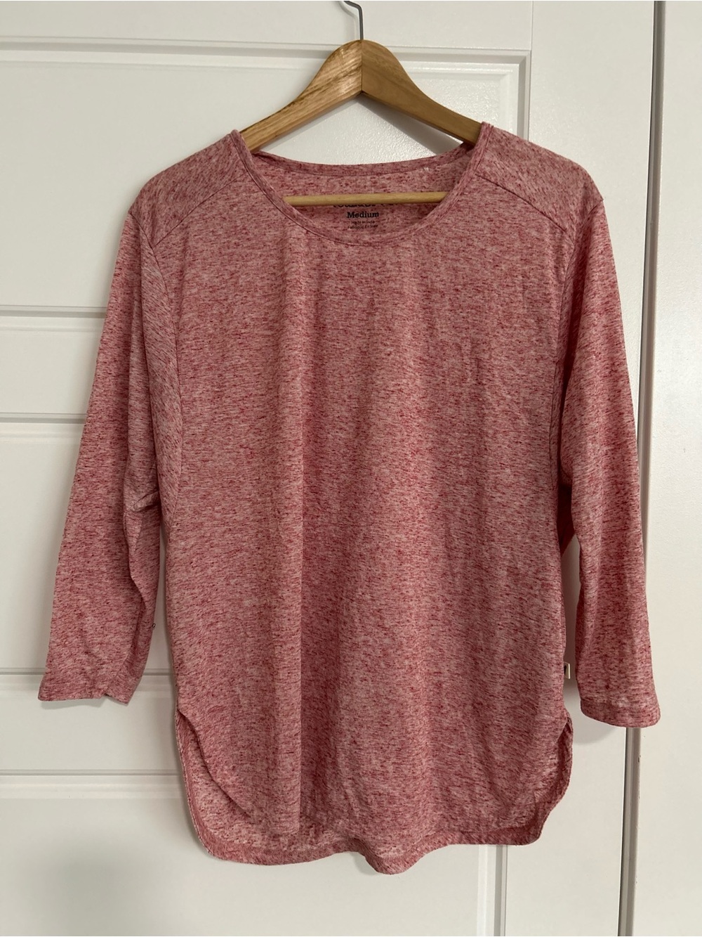 M Lightweight linen blend Toad&Co Heathered Pink Long-Sleeve Women's Top